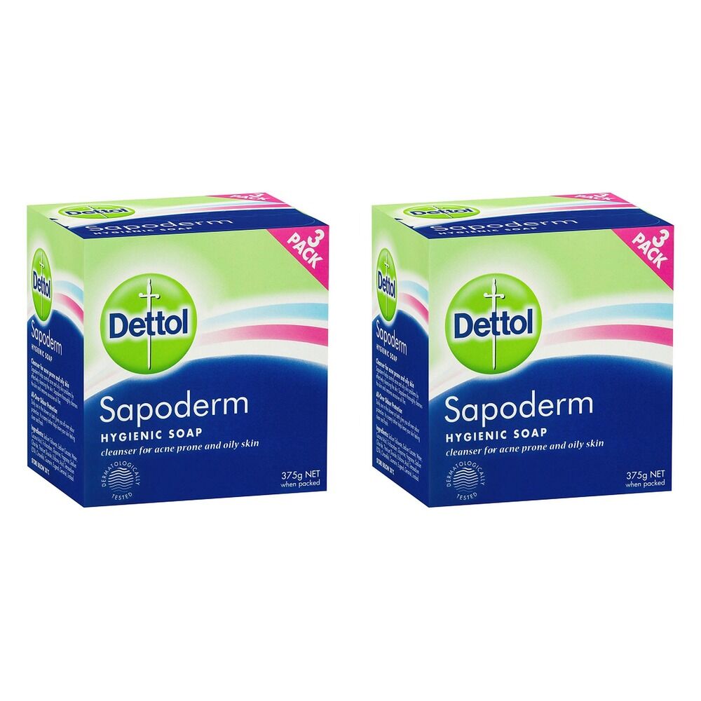 Dettol Medicated Soap 3 Pack Bundle of 2