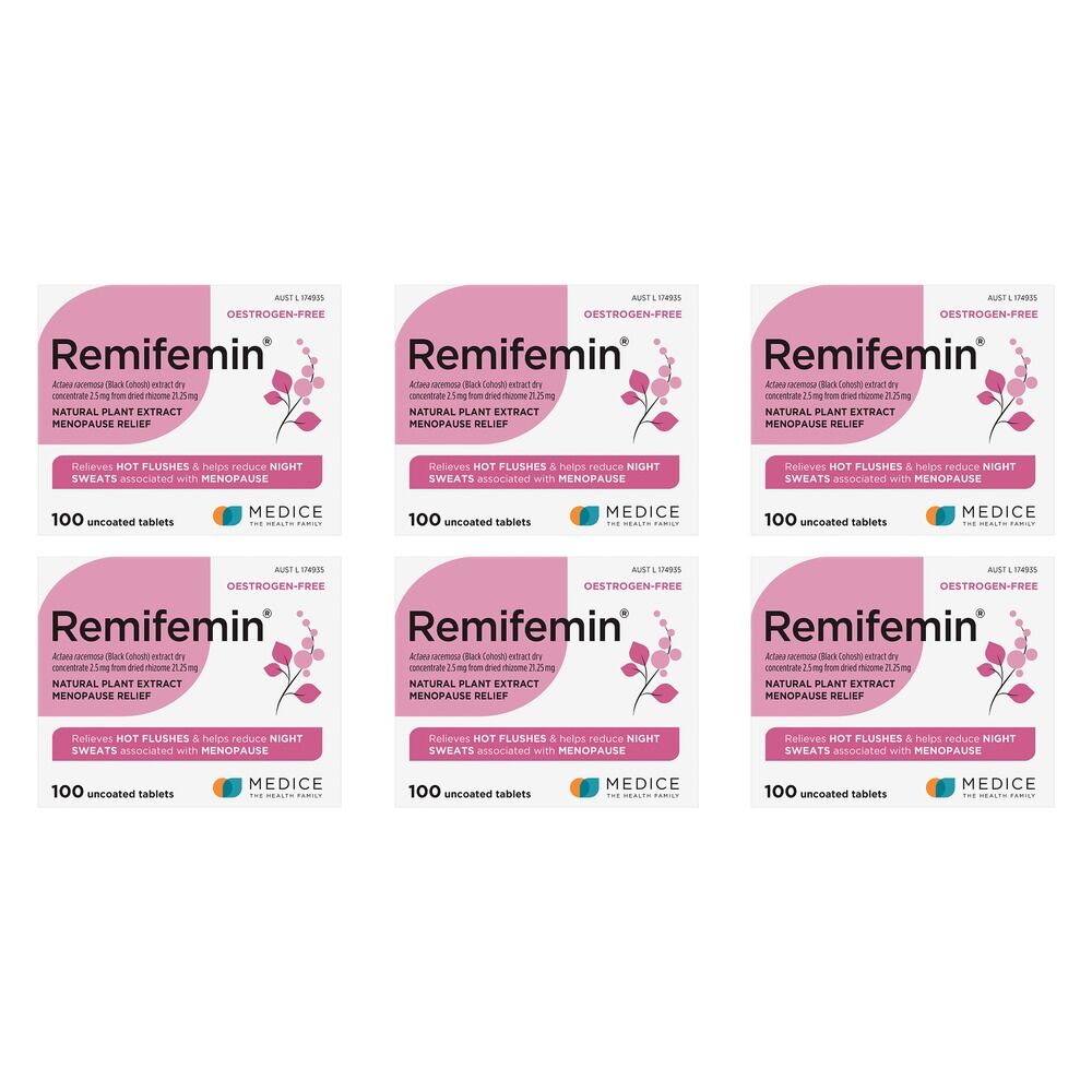 Remifemin Menopause Relief 100 Tablets Pack of 6