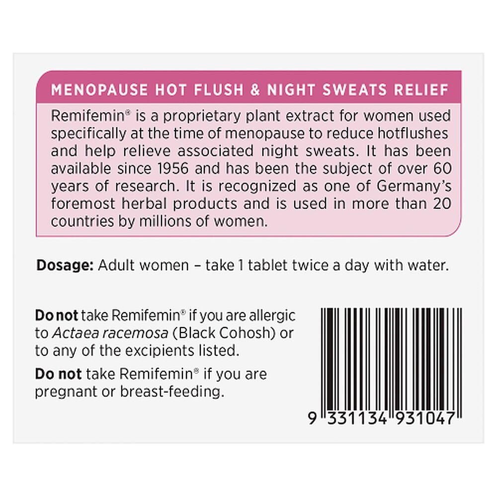 Remifemin Menopause Relief 100 Tablets