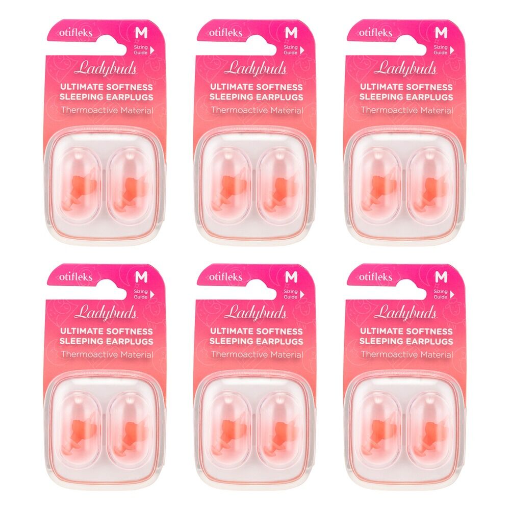 OTIFLEKS Ladybuds Ultimate Softness Sleep Earplugs Pack of 6