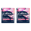 Libra Ultra Thin Super Pads with Wings 12 Pack x 6 Bundle of 2