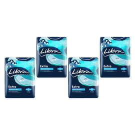 Libra Extra Regular Pads with Wings 14 Pack x 6 Bundle of 4