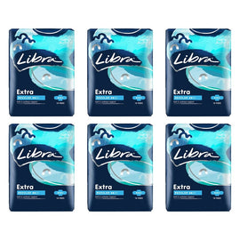 Libra Extra Regular Pads with Wings 14 Pack x 6 Bundle of 6