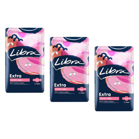 Libra Extra Super Pads with Wings 12 Pack x 6 Bundle of 3