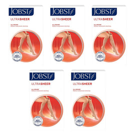 JOBST UltraSheer 15-20 mmHg Compression Stockings Knee High Black Pack of 5