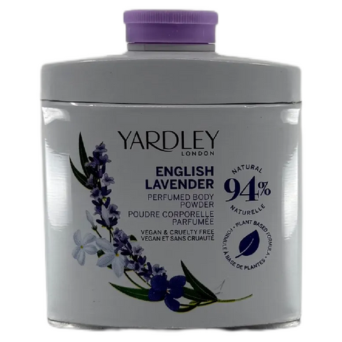 Yardley English Lavender Body Powder Vegan 50g Plant Based Soft Skin Care