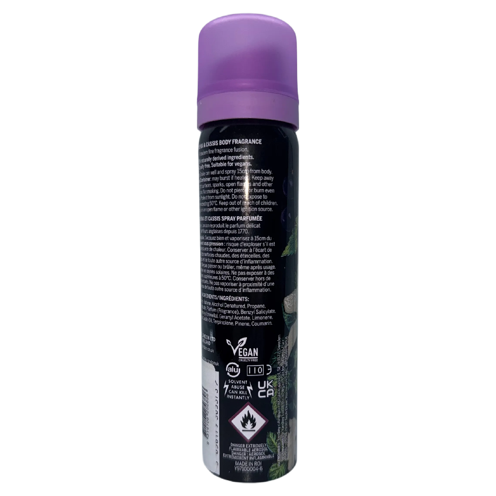 Yardley Gardenia and Cassis Fragrance Women Perfumed Body Spray 75ml