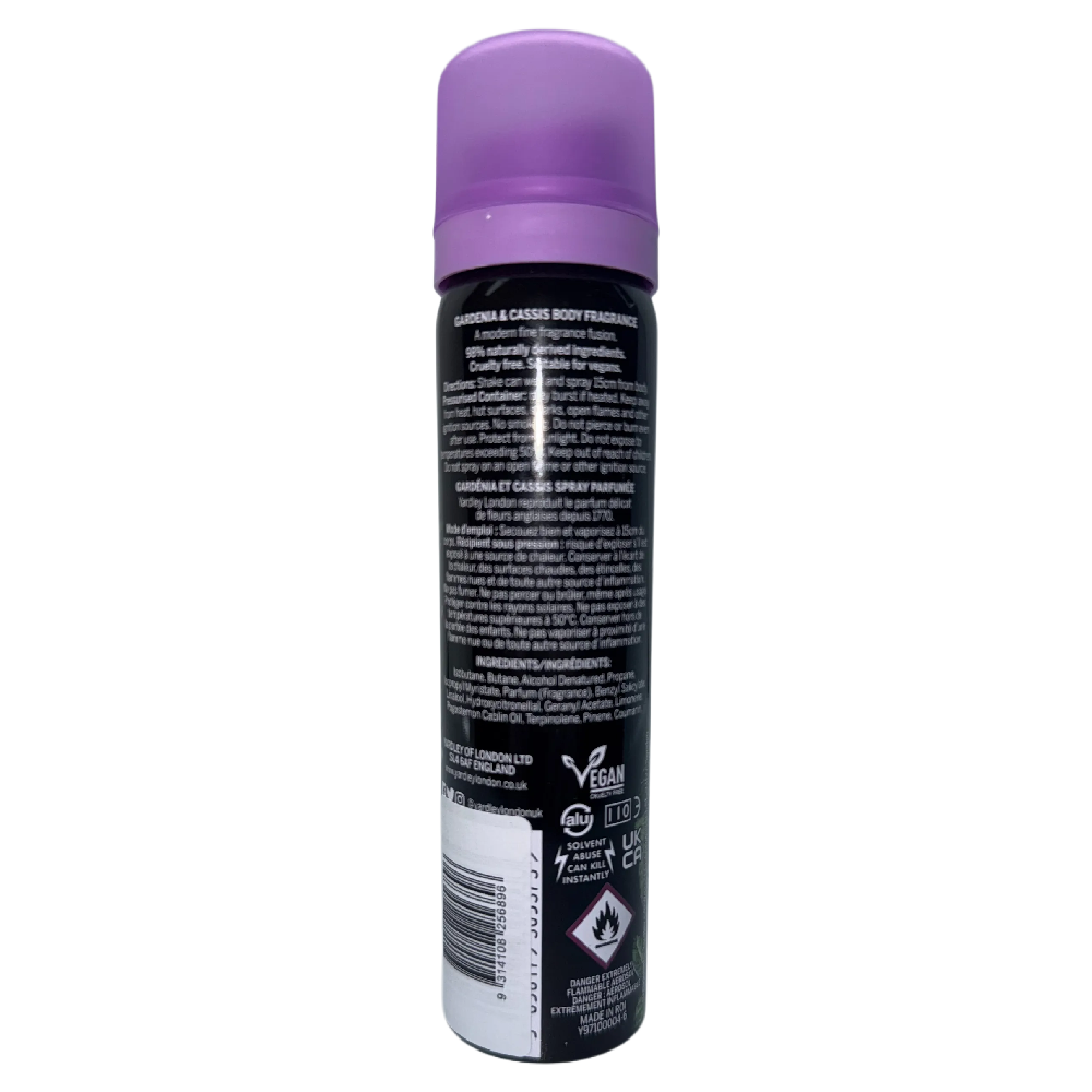 Yardley Gardenia and Cassis Fragrance Women Perfumed Body Spray 75ml
