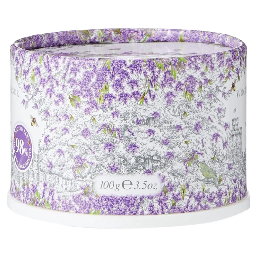 Woods of Windsor Lavender Dusting Powder 100g Body Powder With Puff