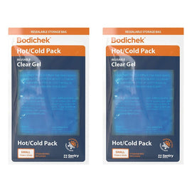 Bodichek Hot/Cold Pack Reusable Clear Gel Small 13cm x 22cm Bundle of 2