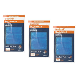 Bodichek Hot/Cold Pack Reusable Clear Gel Small 13cm x 22cm Bundle of 3