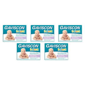 Gaviscon Infant Regurgitation & Gastric Reflux 30 Sachets Pack of 5