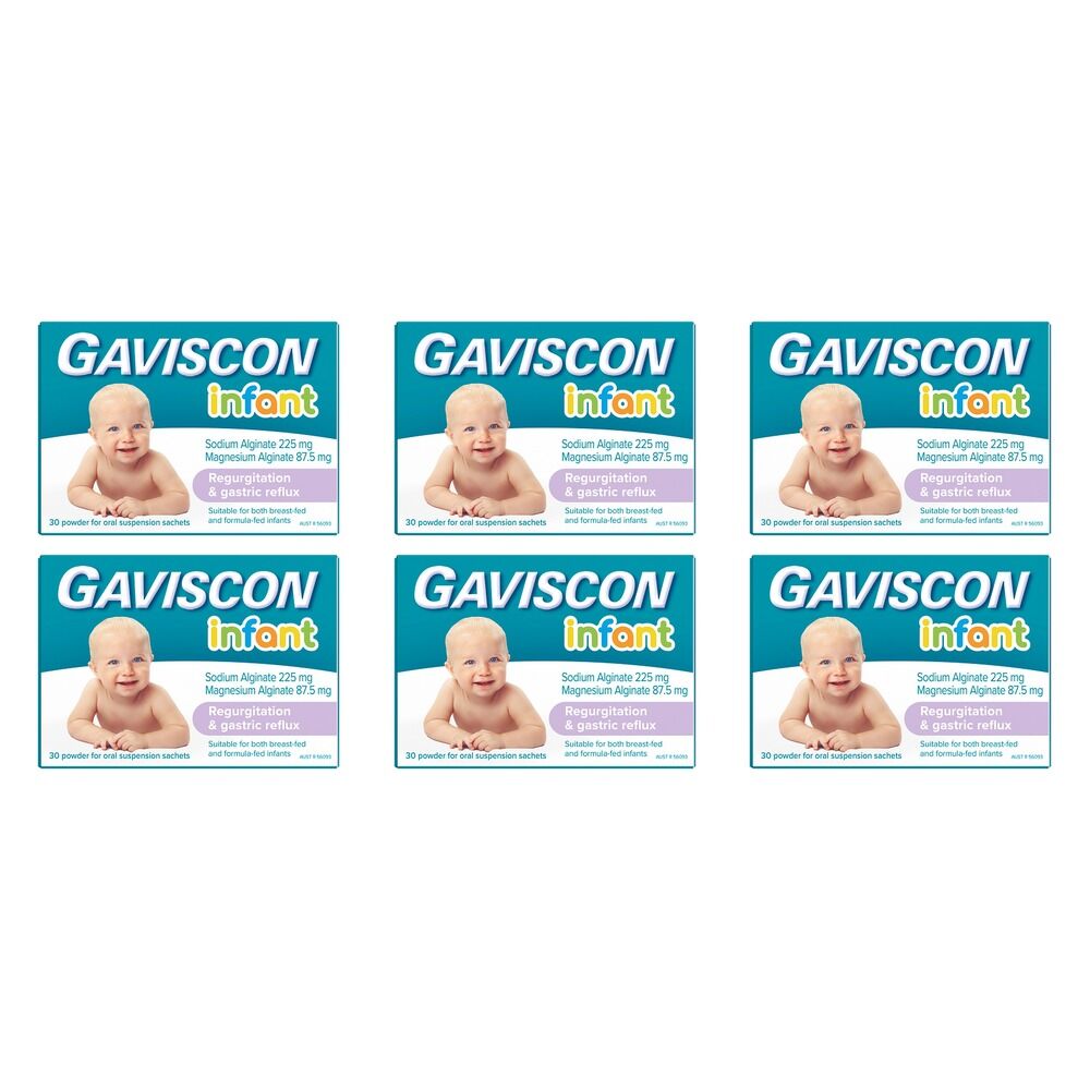 Gaviscon Infant Regurgitation & Gastric Reflux 30 Sachets Pack of 6