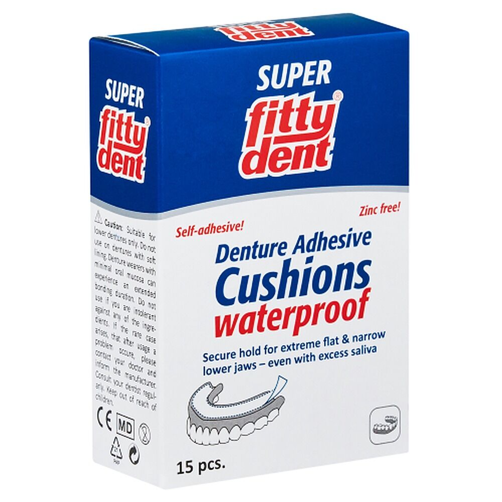Fittydent Lower Denture Adhesive Cushions 15 Pack