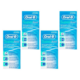 Oral-B Superfloss Dental Floss Pre-Cut Strands 50 Pack Bundle of 4
