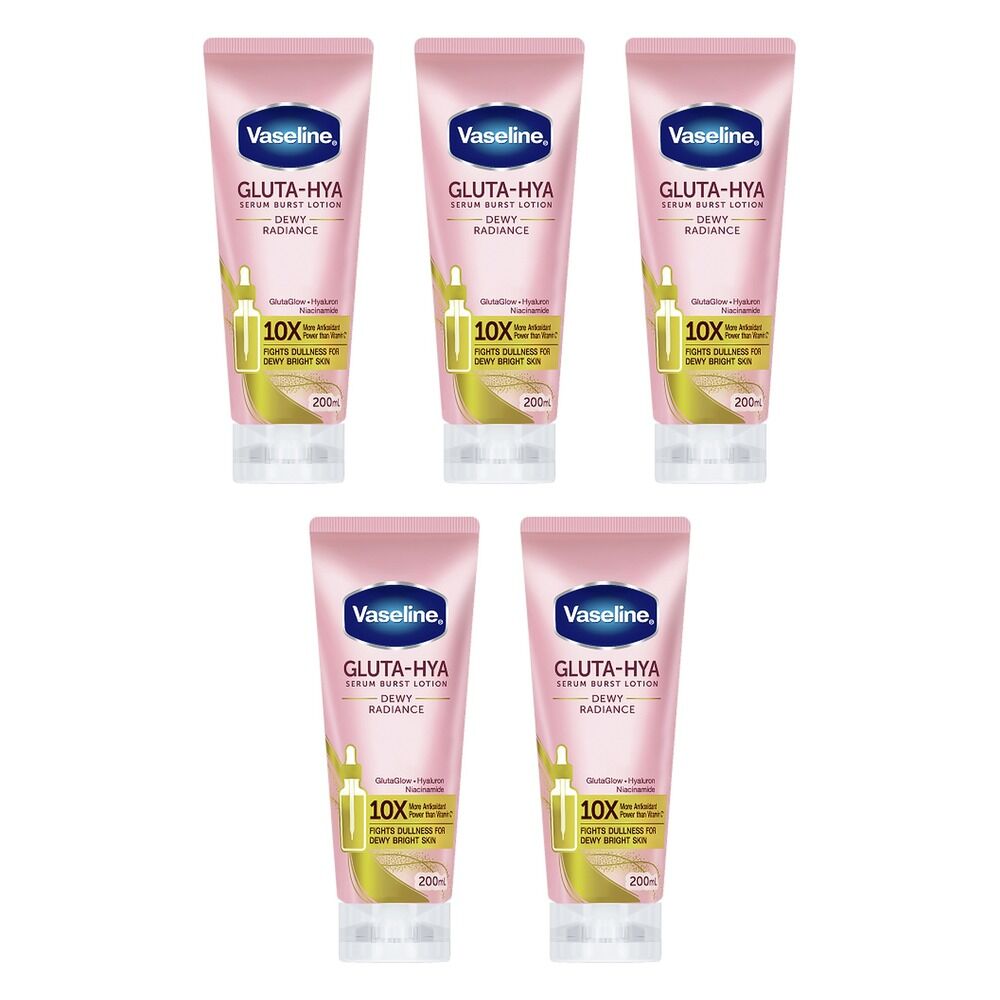 Vaseline Gluta Hya Dewy Radiance Body Lotion 200mL Pack of 5