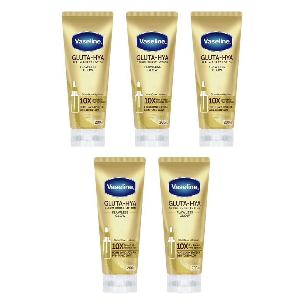 Vaseline Gluta Hya Flawless Glow Body Lotion 200mL Pack of 5