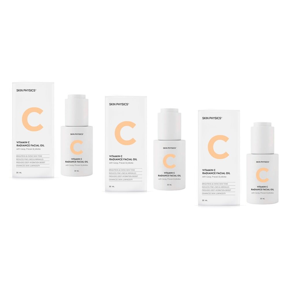 Skin Physics Vitamin C Radiance Facial Oil 30mL Pack of 3