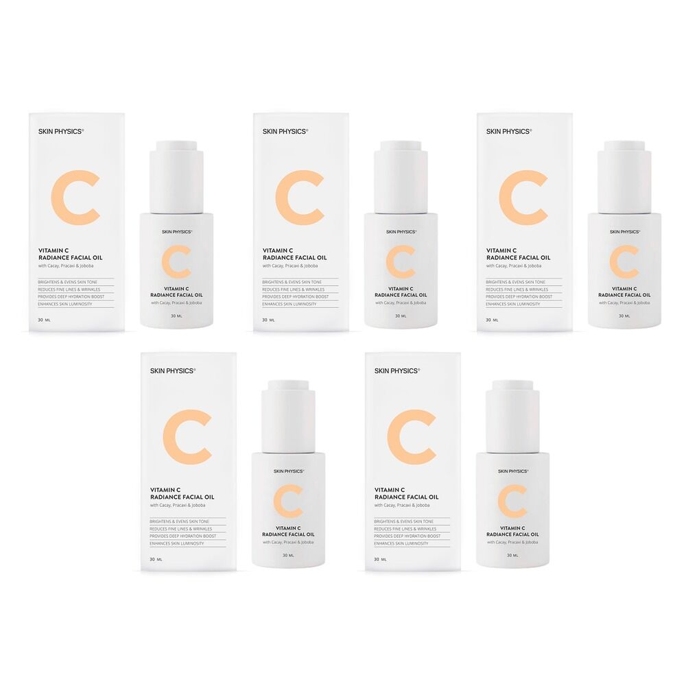Skin Physics Vitamin C Radiance Facial Oil 30mL Pack of 5