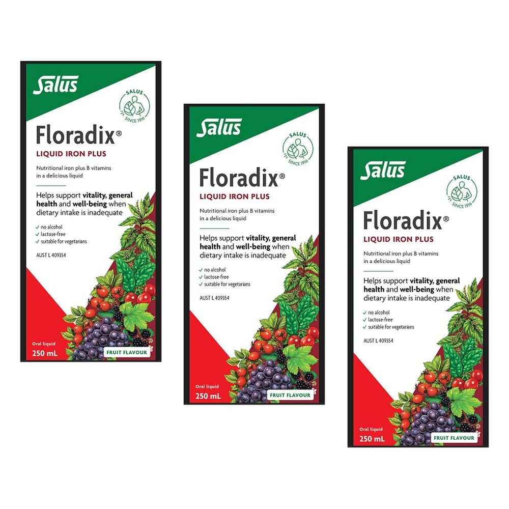 Floradix Liquid Iron Plus 250mL Pack of 3