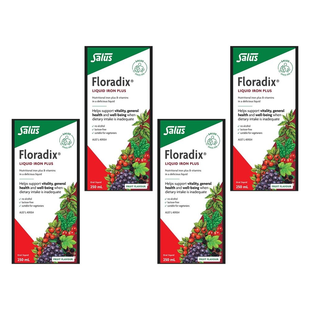 Floradix Liquid Iron Plus 250mL Pack of 4