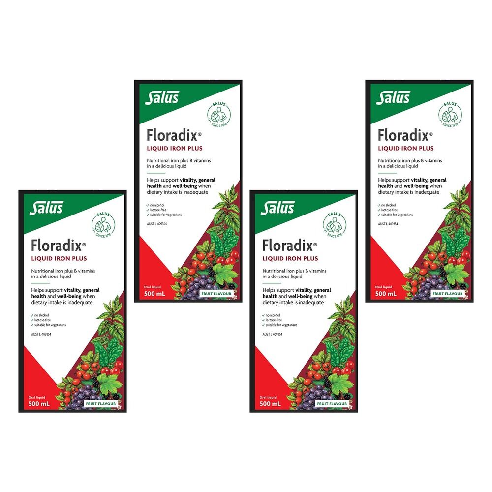 Floradix Liquid Iron Plus 500mL Pack of 4