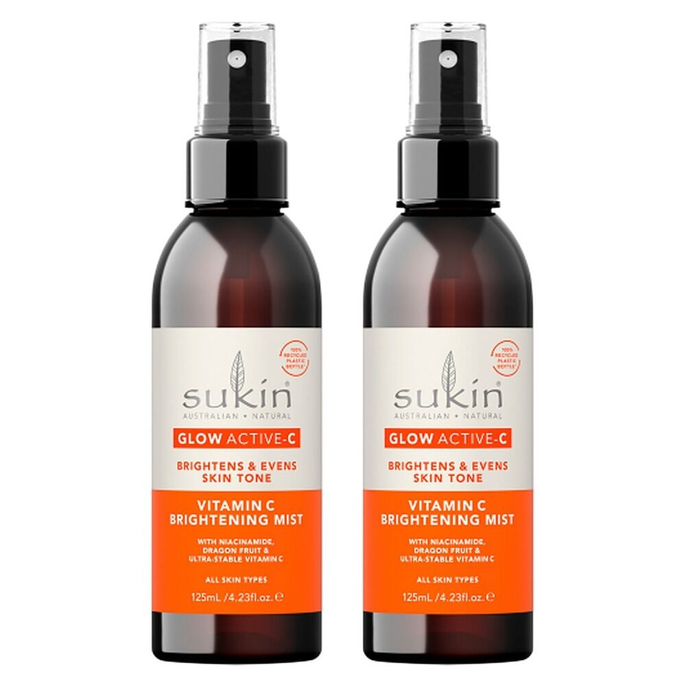 Sukin Glow Active-C Vitamin C Brightening Mist 125mL Pack of 2