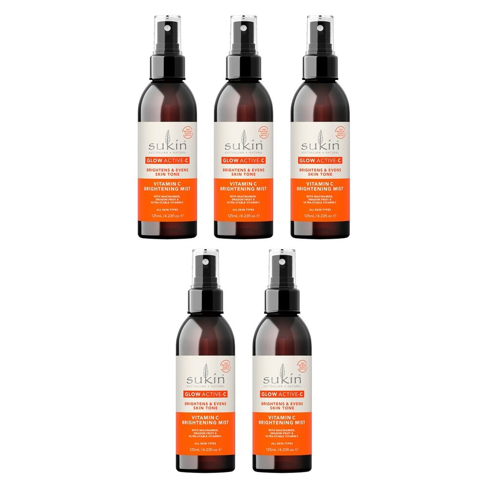 Sukin Glow Active-C Vitamin C Brightening Mist 125mL Pack of 5