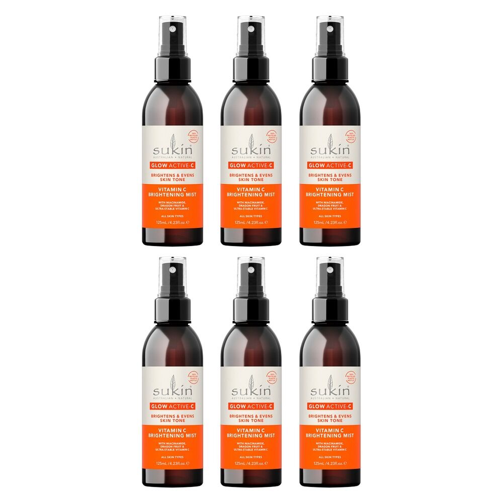 Sukin Glow Active-C Vitamin C Brightening Mist 125mL Pack of 6