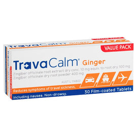 Travacalm Ginger Travel Sickness Tablets 30 Pack