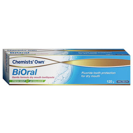 Chemists' Own BiOral Dry Mouth Relief Fluoride Toothpaste Fresh Mint 120g