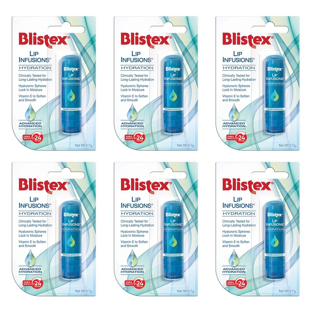 Blistex Lip Infusions Hydration 3.7g Pack of 6