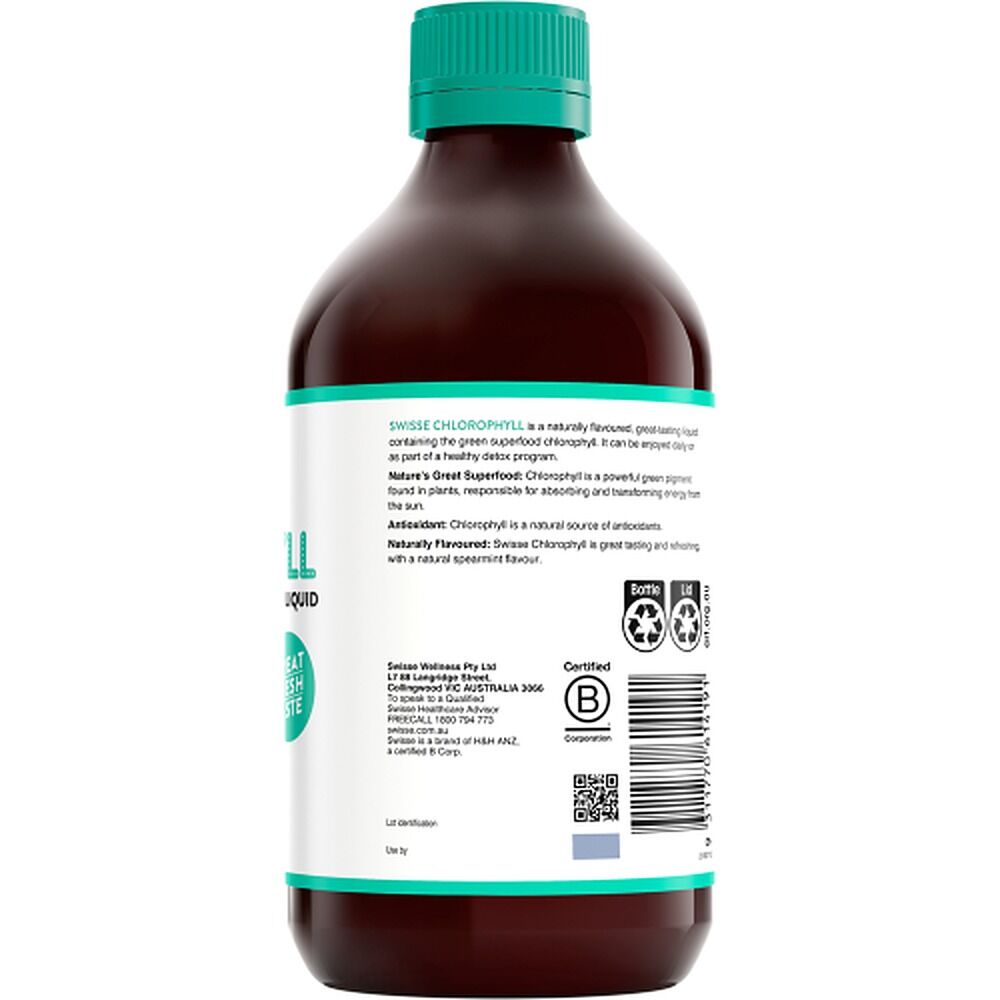 Swisse Chlorophyll Spearmint Flavoured Superfood Liquid 500mL