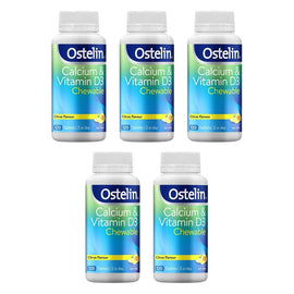 Ostelin Calcium & Vitamin D3 Chewable Citrus Flavour 120 Tablets Pack of 5