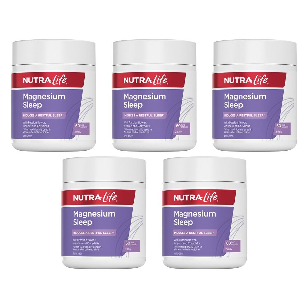 Nutra-Life Magnesium Sleep 60 Capsules Pack of 5