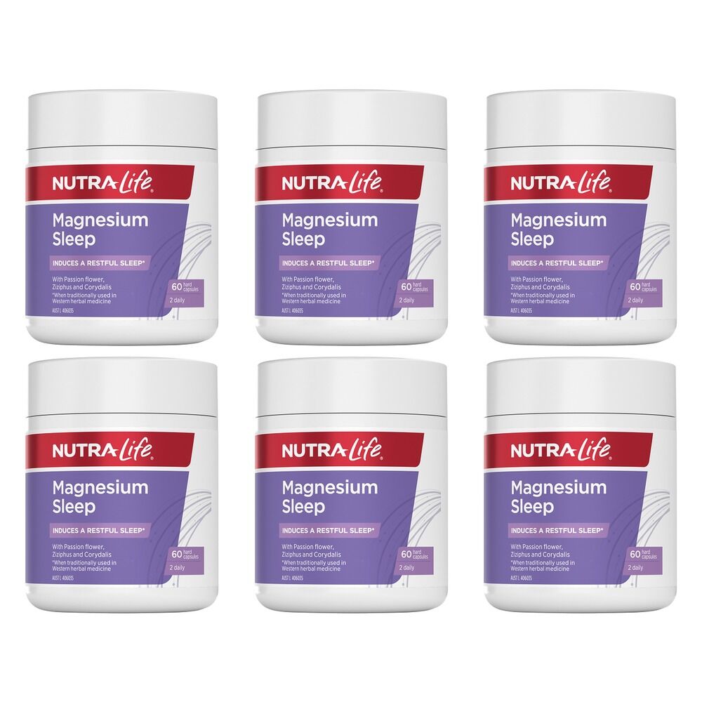 Nutra-Life Magnesium Sleep 60 Capsules Pack of 6
