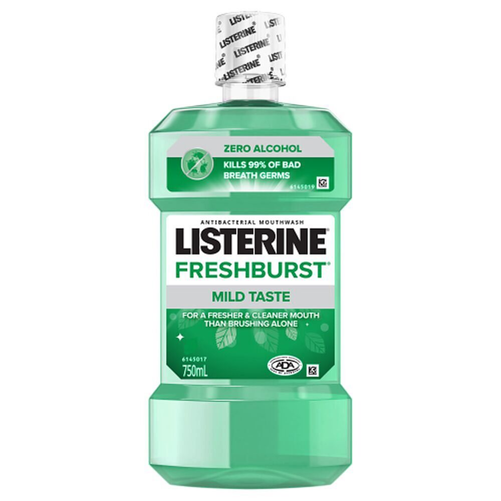 Listerine Freshburst Zero Mouthwash 750mL x 2