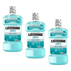 Listerine Zero Mouthwash 750mL x 2 Bundle of 3