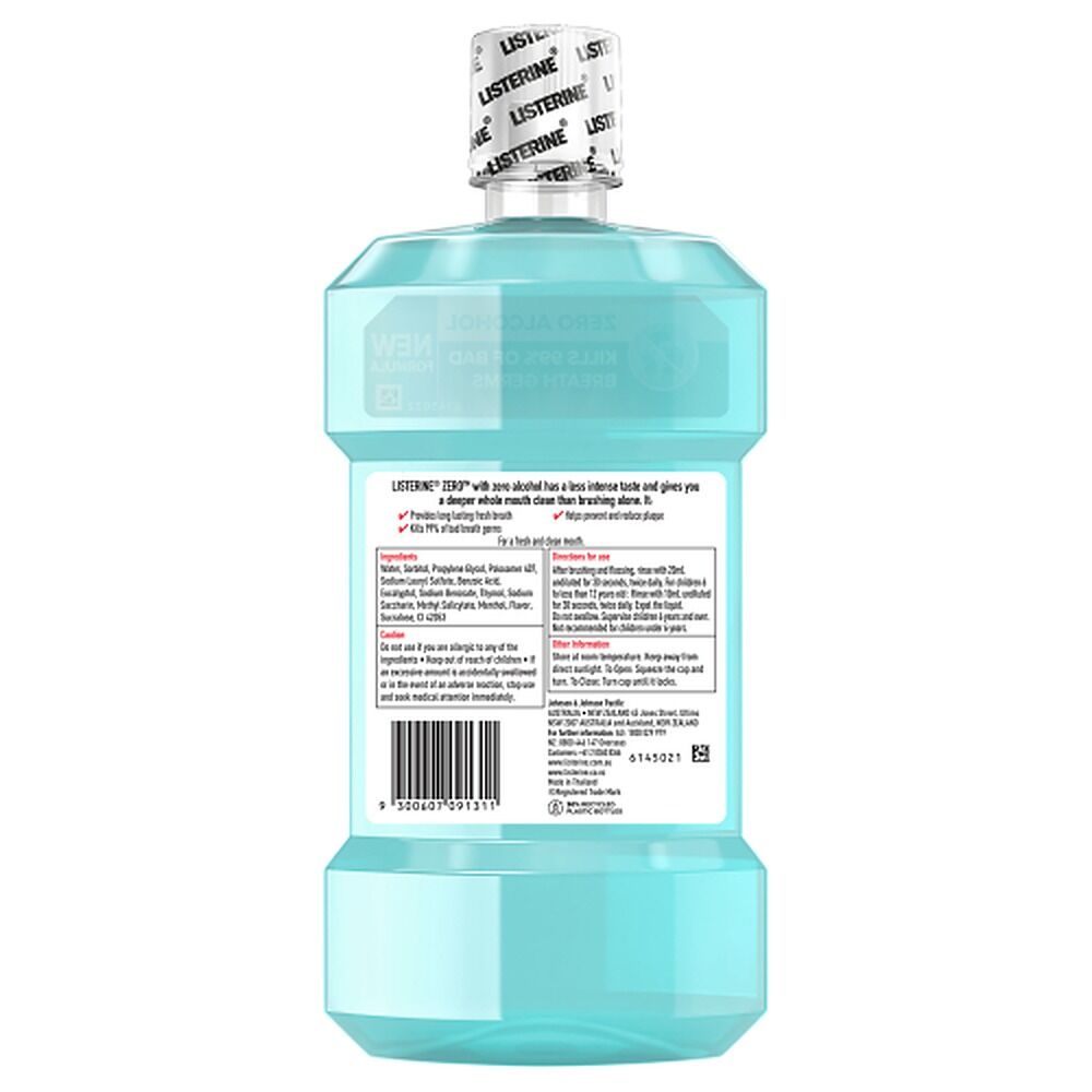 Listerine Zero Mouthwash 750mL x 2