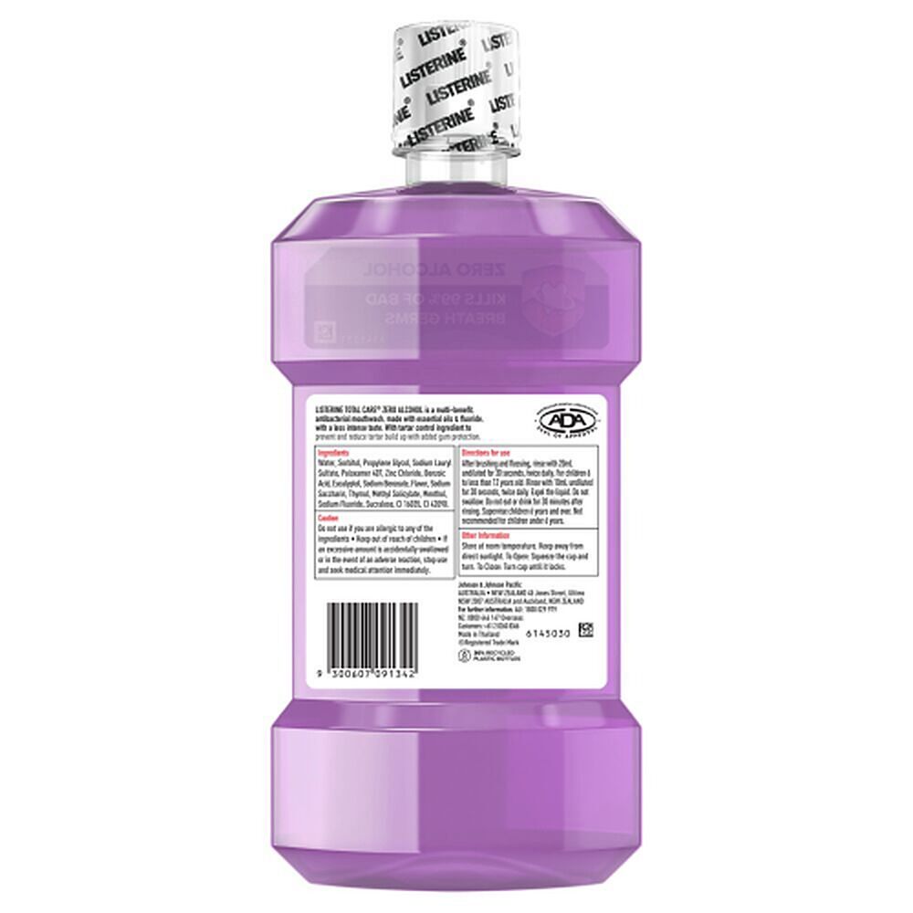 Listerine Total Care Zero Mouthwash 750mL x 2
