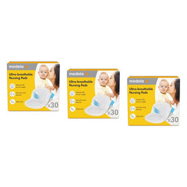 Medela Ultra Breathable Nursing Pads 30 Pack x 3 Bundle of 3