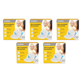 Medela Ultra Breathable Nursing Pads 30 Pack x 3 Bundle of 5