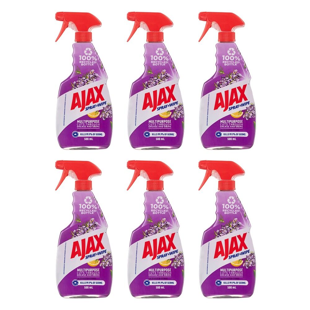 Ajax Spray n' Wipe Lavender & Citrus 500mL Pack of 6