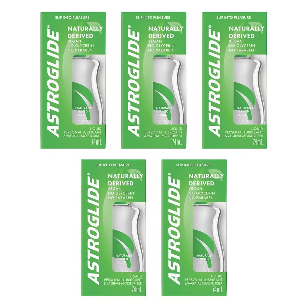 Astroglide Naturally Derived Liquid 74mL x 6 Bundle of 5