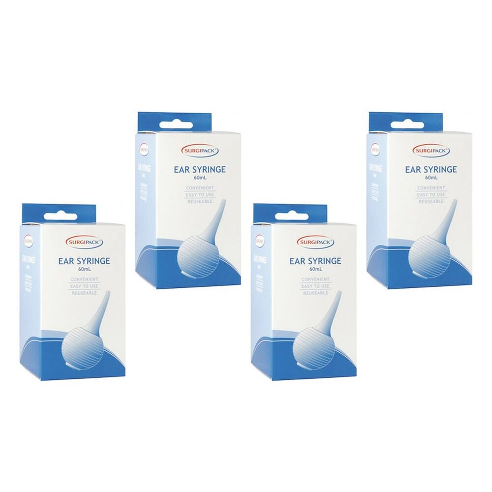 SurgiPack Ear Syringe Medium 60mL Pack of 4