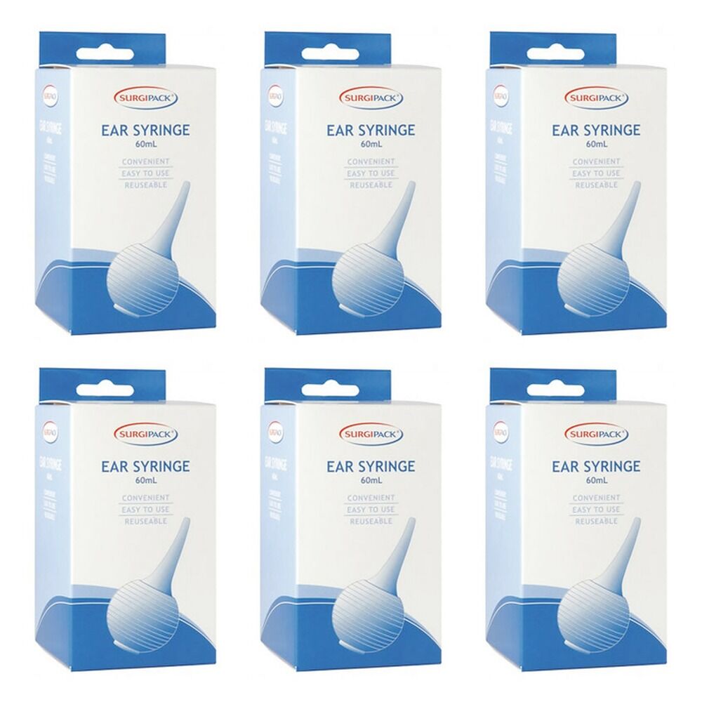 SurgiPack Ear Syringe Medium 60mL Pack of 6