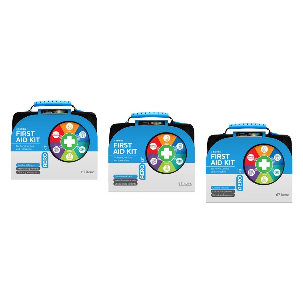 AERO Aerokit 3 Series Black First Aid Kit Pack of 3
