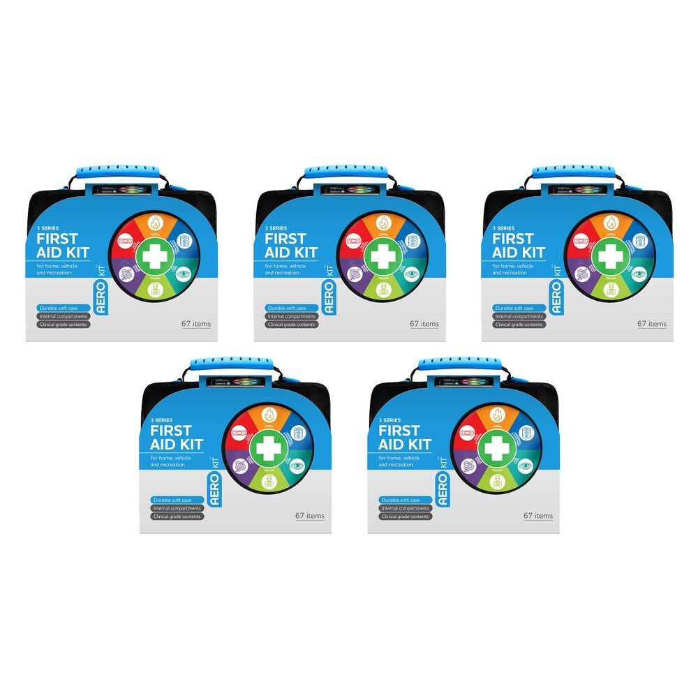 AERO Aerokit 3 Series Black First Aid Kit Pack of 5