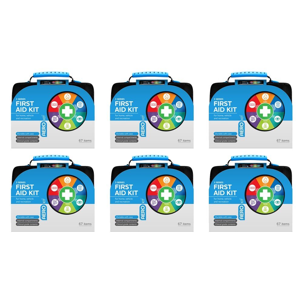 AERO Aerokit 3 Series Black First Aid Kit Pack of 6