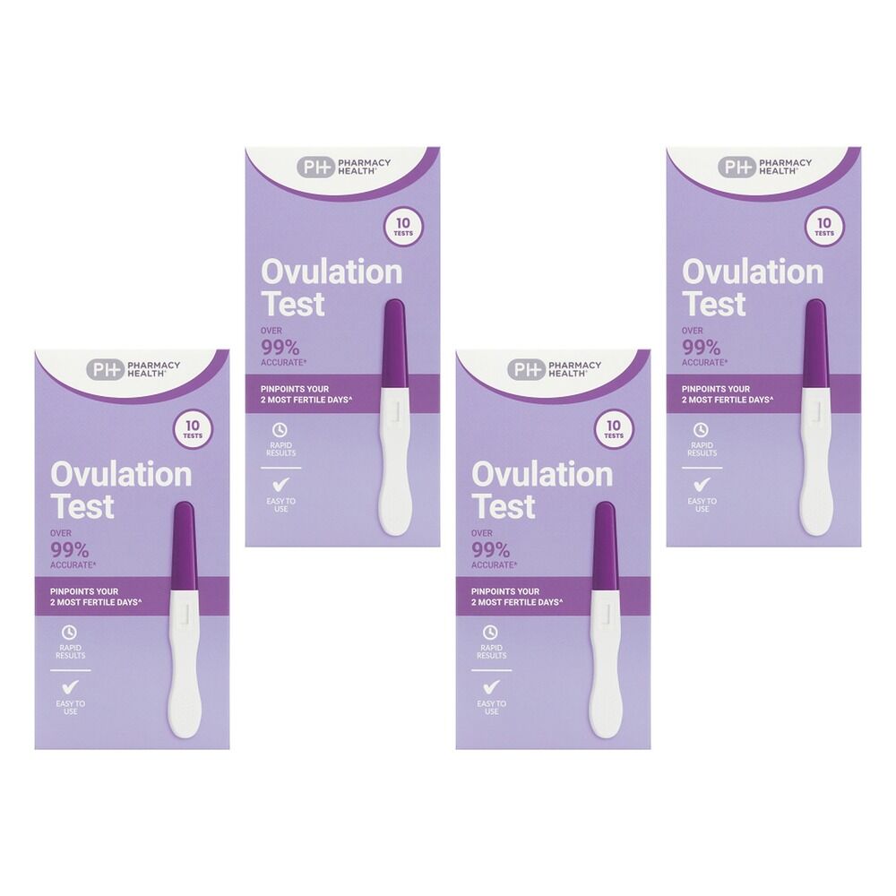 Pharmacy Health Ovulation Test Midstream 10 Pack Bundle of 4
